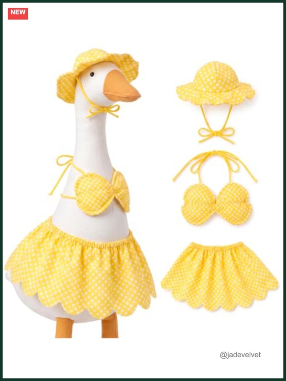 Porch Goose Summer Outfit 3Pc Bikini Clothes for 23" Goose